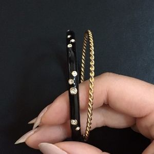 J.Crew Gold-Plated Bangles in PERFECT CONDITION
